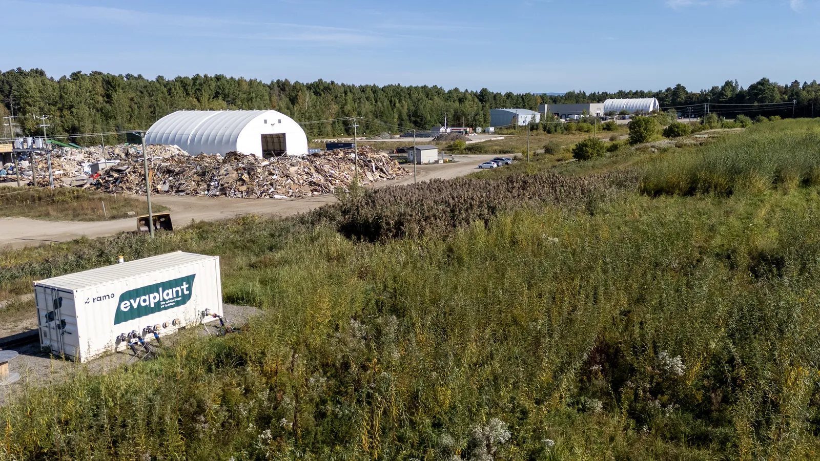 Evaplant® system and willow planting at the Neuville Environmental Complex, Quebec