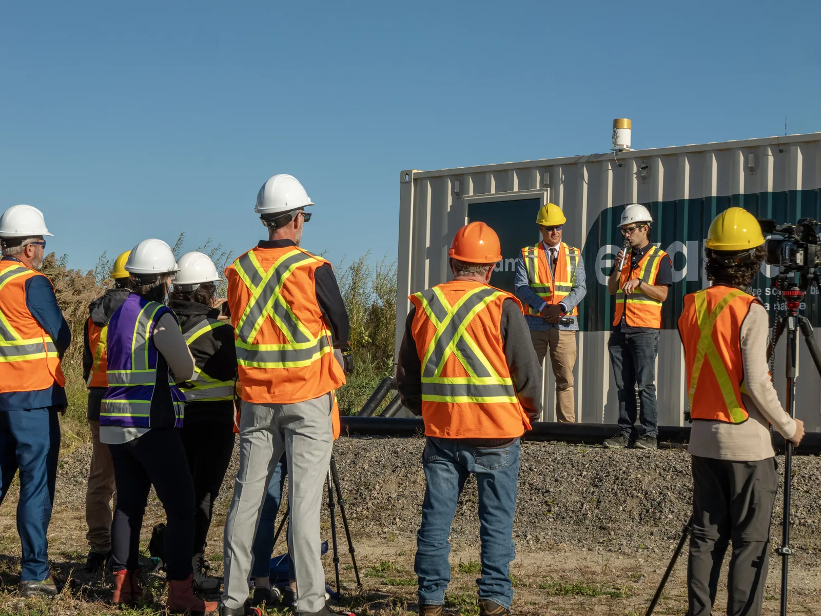 Evaplant® project announcement in the field at the Neuville Environmental Complex, Quebec