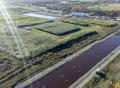 Système Evaplant® de traitement des eaux par les saules, vue aérienne