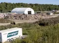 Centre de contrôle Evaplant® et plantation de saules au Complexe environnemental de Neuville, vue aérienne