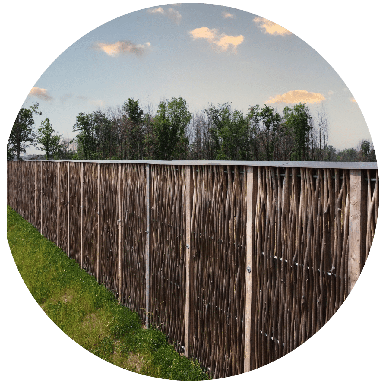 Ramo green barriers wooden noise barriers