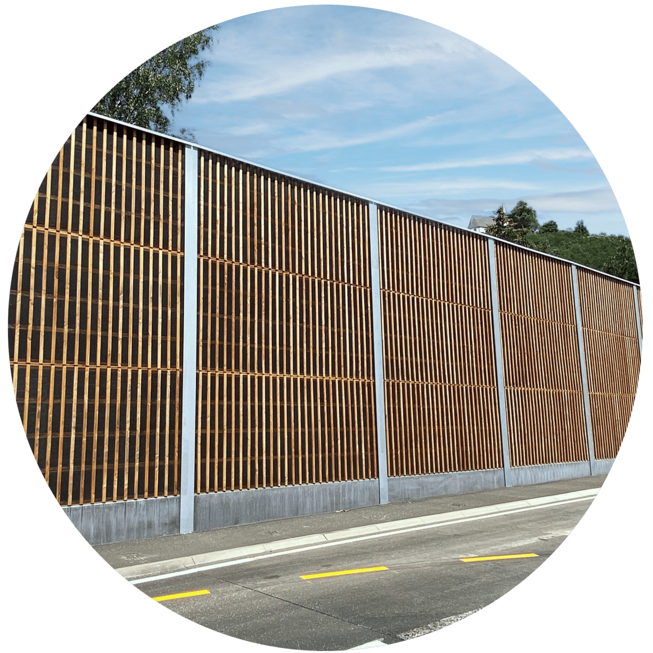 Ramo green barriers wooden noise barriers